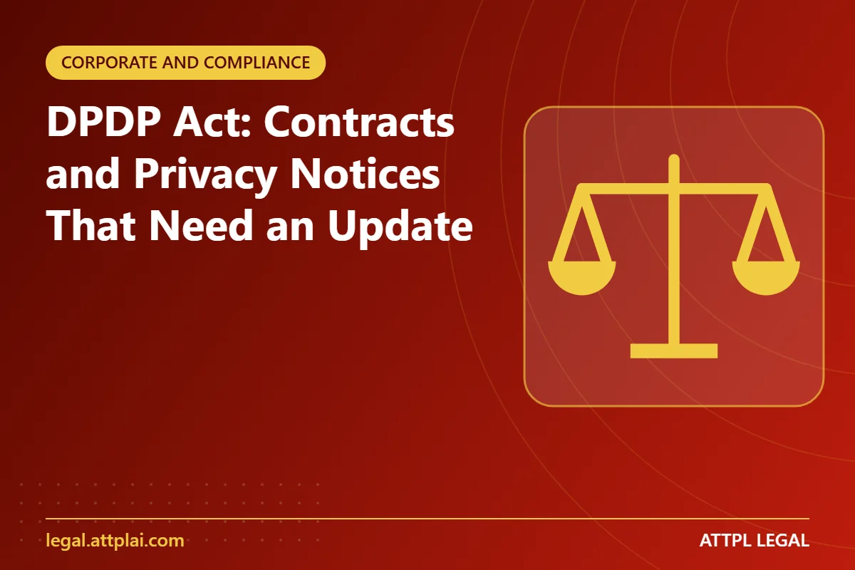 DPDP Act: Contracts and Privacy Notices That Need an Update - key points